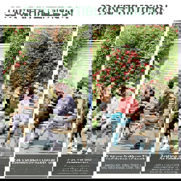 Garden Loveseat with Built-in Coffee Table