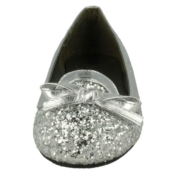 Spot On Girls Spot On Glitter Bow Detail Flats