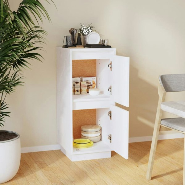 Berkfield Sideboard White 31.5x34x75 cm Solid Wood Pine