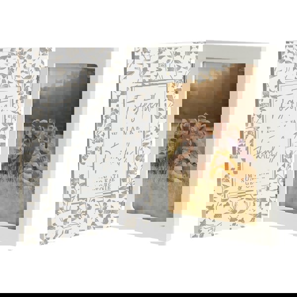 Personalised Memento Company Personalised Family Wooden Hinged 6x4 Photo Frame