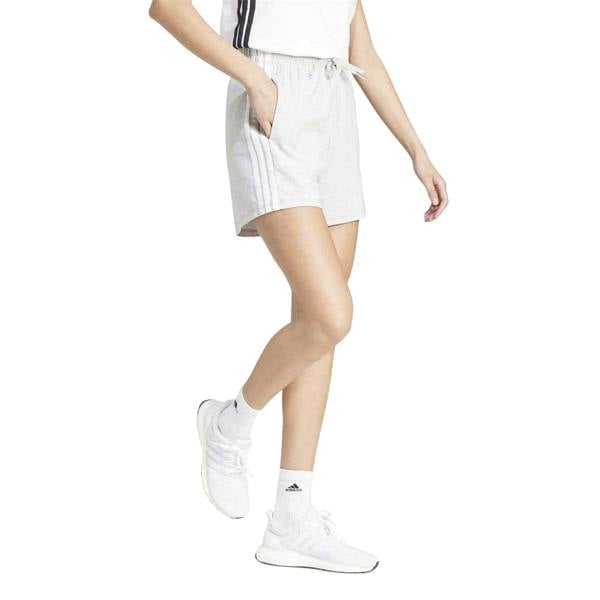 Adidas Womens/Ladies Essentials 3 Stripes Shorts - Grey - 