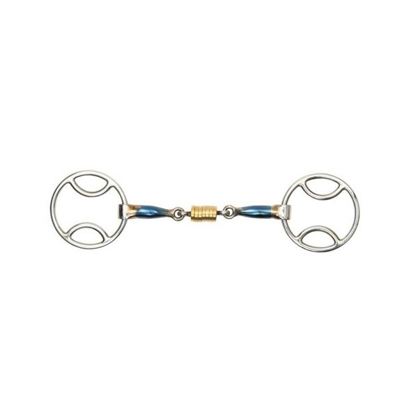 Shires Sweet Iron Roller Horse Bevel Bit - Blue