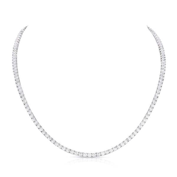namana 925 Sterling Silver Tennis Necklace with 3mm Cubic Zirconia