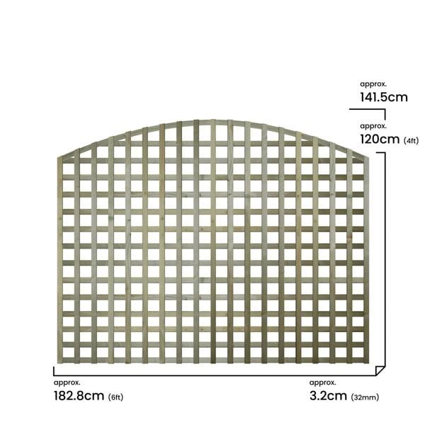 4 pack trellis arch top privacy square [w.6ft x h.4ft] 1