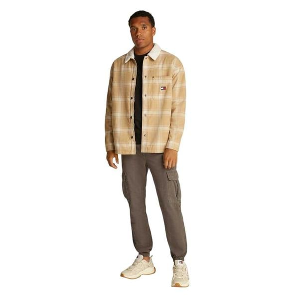 Tommy Jeans Mens Shirt Jacket - Tan - 