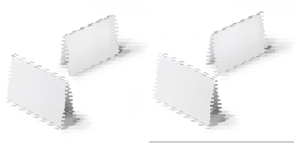 Durable Clear Acrylic Table Place Name Holders and Inserts | 10 Pack | 61x210mm