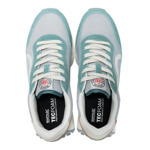 Regatta Womens Marine Heritage II Suede Trainers - Grey/Ivy Moss