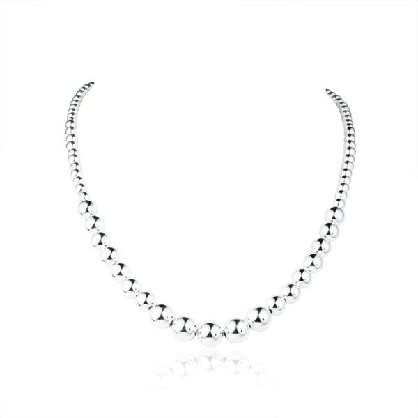 namana 925 Sterling Silver Beaded Ball Necklace