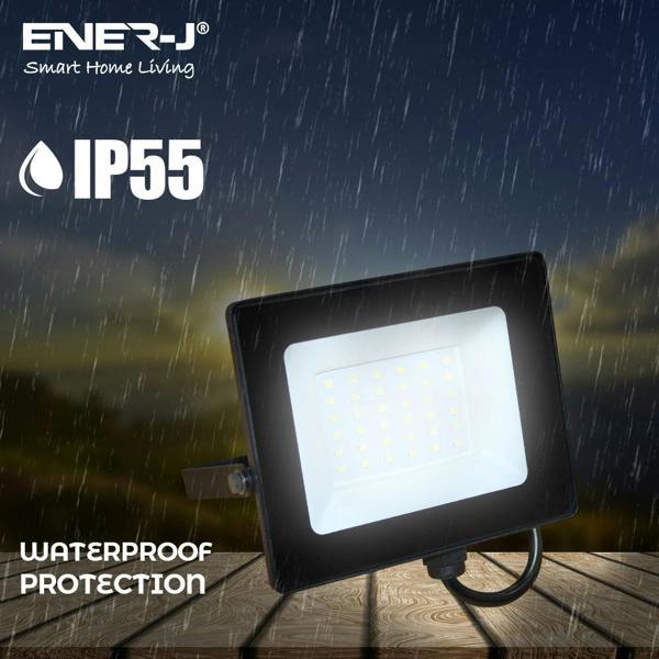 ENER-J 30W LED Flood light Pre Wired with ECO Series 500W Non Dimmable RF receiver