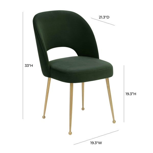 Furniture Edit Swell Forest Green Velvet Chair