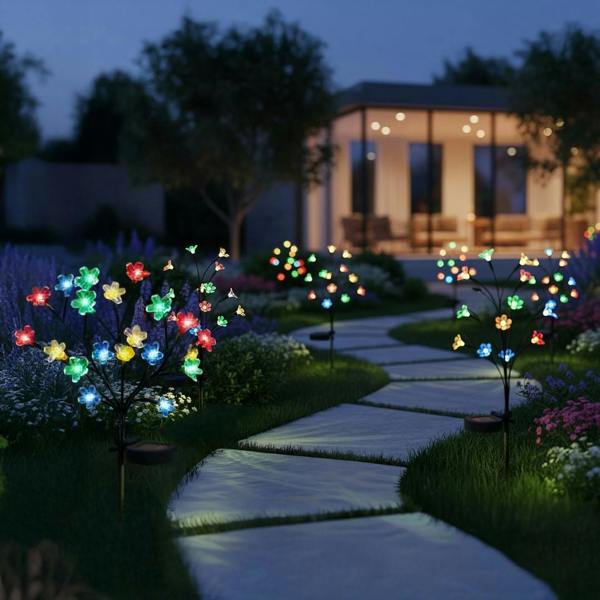 Milagro Solar Tree Lamp 84Cm Rgb+3000K Ip44 Black + Transparent