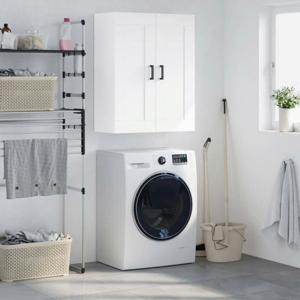 Berkfield Wall Mounted Cabinet White 69.5x34x90 cm Engineered Wood