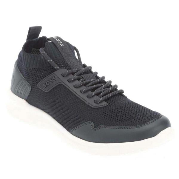 Boss Mens Extreme Suede Running Trainers - Dark Blue - 