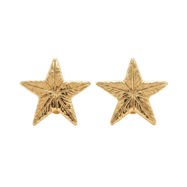 Gold Trip Vintage Textured Star Earrings