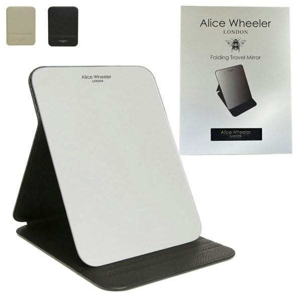 Alice Wheeler Folding Travel Vanity Mirror  Boxed For Gifting