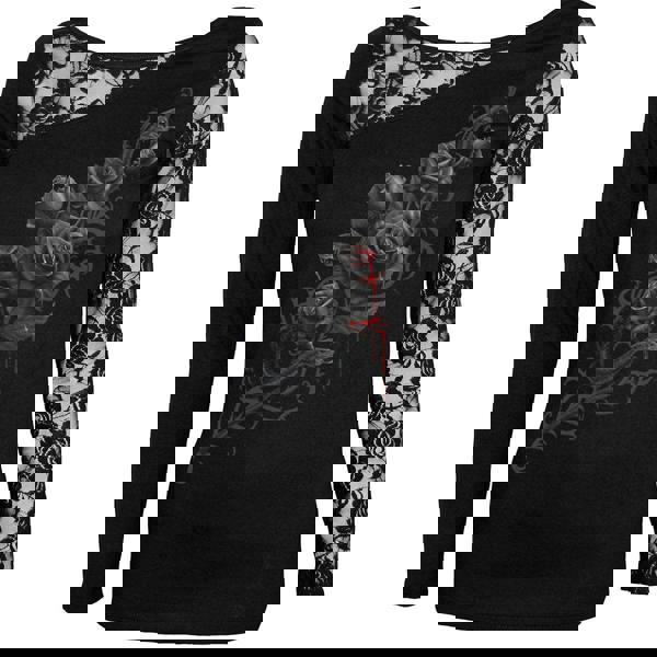 FATAL ATTRACTION - Lace One Shoulder Top Black - Spiral USA