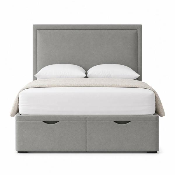 Great British Beds Sofia Divan Ottoman Bed - Silver Plush