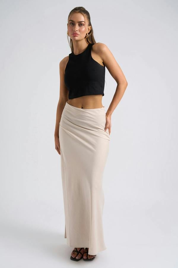 Urban Bliss Stone Satin Bias Cut Maxi Skirt