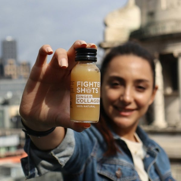 Fighter Shots Ginger + Marine Collagen 3,000mg, 6 or 12 x 60ml