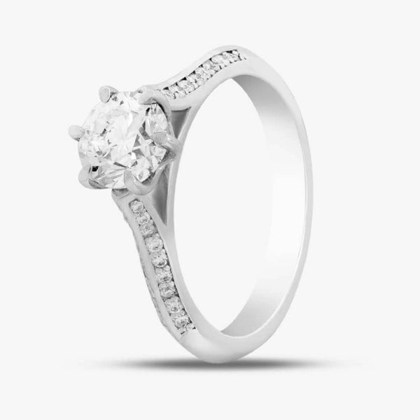 T. H. Baker Platinum Certificated 1.20ct Brilliant Cut Diamond Ring 10637/PL/M020.100 (M1/2)