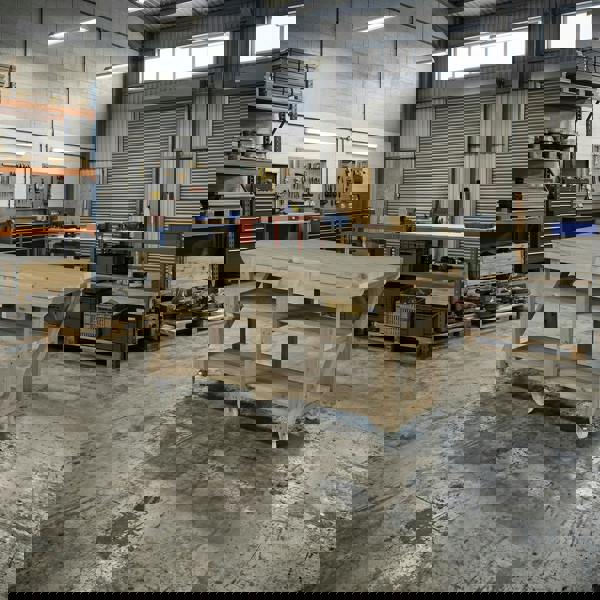 Arbor Garden Solutions Indoor/outdoor workbench, pressure treated bench with double shelf and wheels