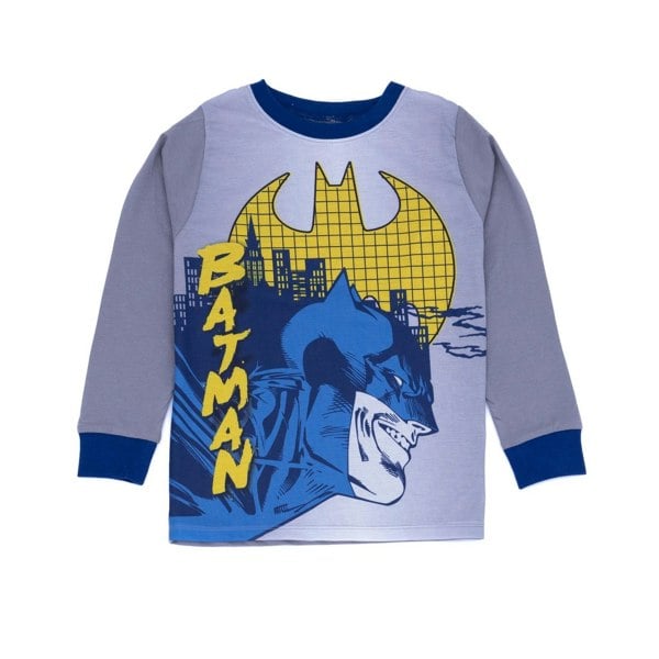 Batman Boys Long-Sleeved Pyjama Set - Grey/Blue/Yellow