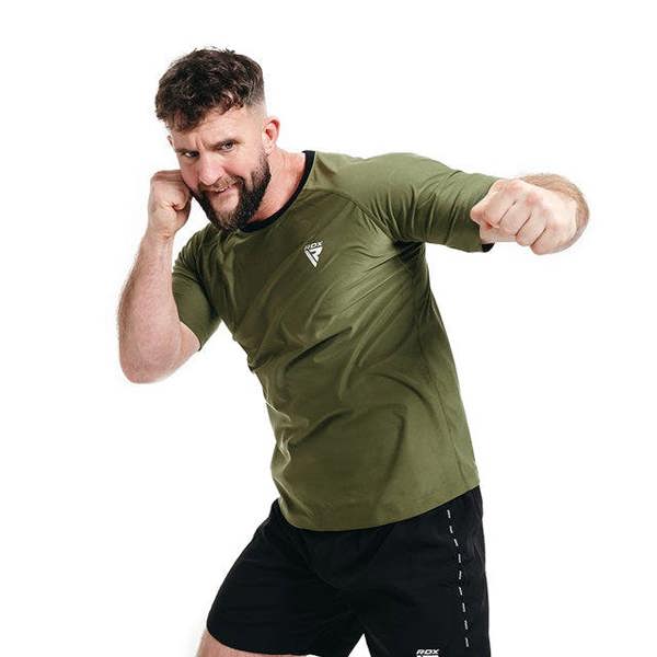 RDX Sports SWEAT T-SHIRT MENS M1 ARMY GREEN