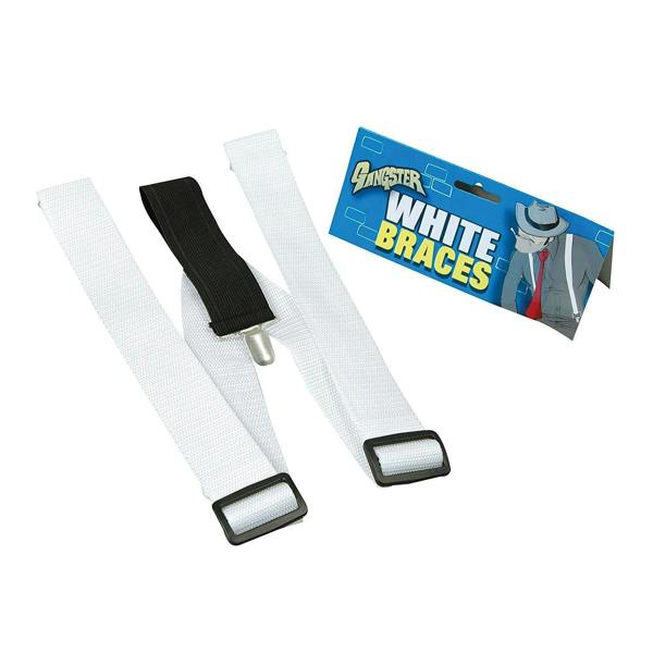 Bristol Novelty Unisex Adults Plain Braces - White - 