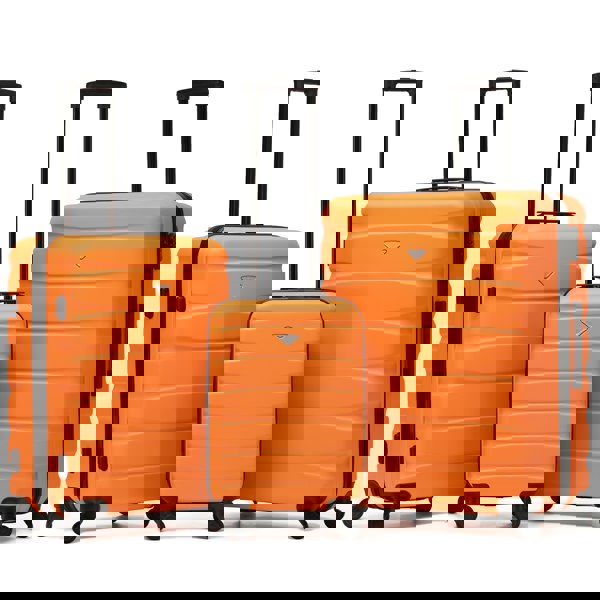 Flight Knight Set of 3 Hard Shell Suitcase Cabin & Check in Cases with TSA Lock