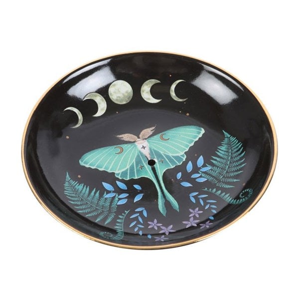 Serano Luna Moth Ceramic Incense Plate