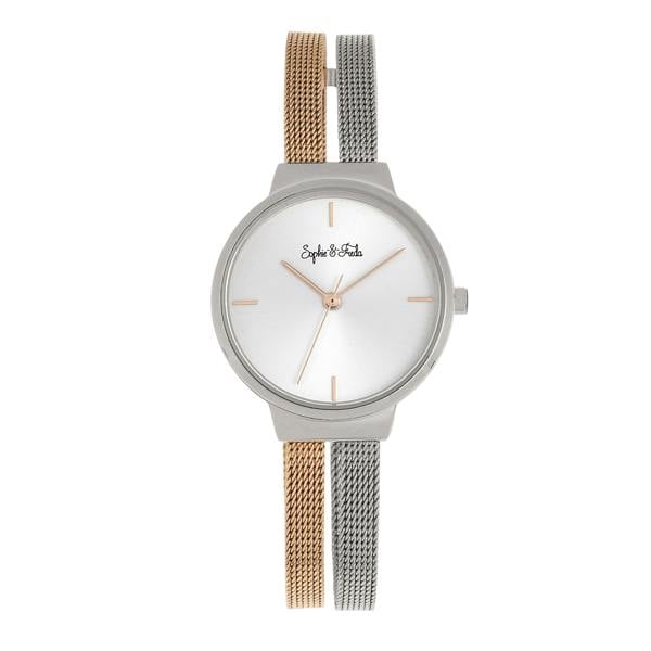 Sophie and Freda Sedona Bracelet Watch - Silver/Rose Gold - SAFSF5302