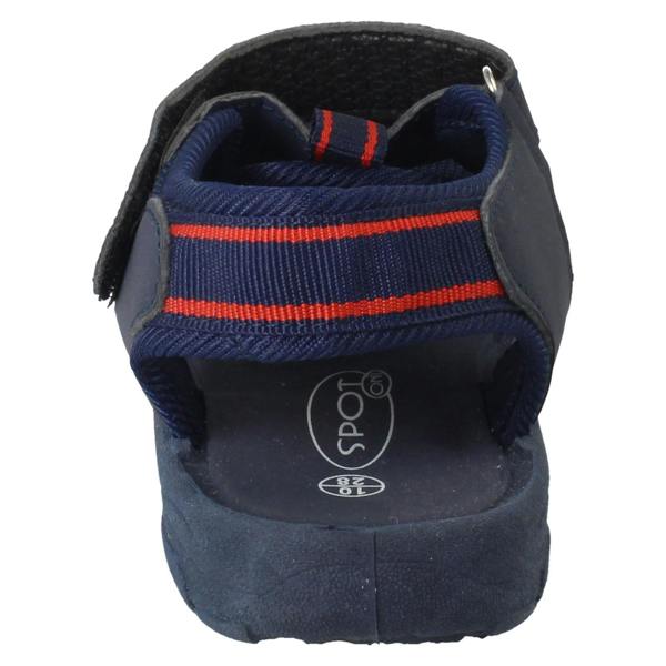 Spot On Boys Spot On Elastic Lace Hook and Loop Strap Casual Sandals N0074