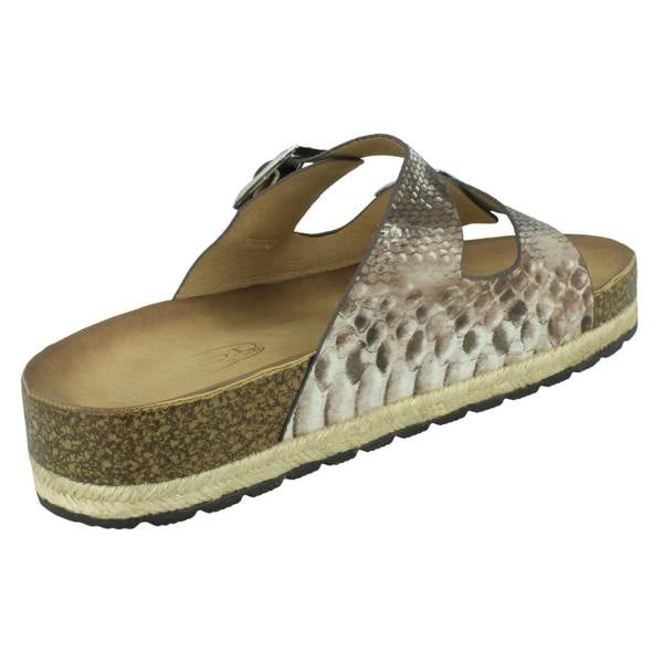 Spot On Ladies Spot On Snake Print Mules F10956