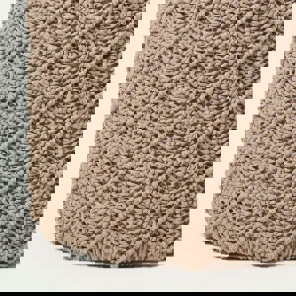 HOMESCAPES Delilah Brown Macrame Pouffe - 42 cm Tall