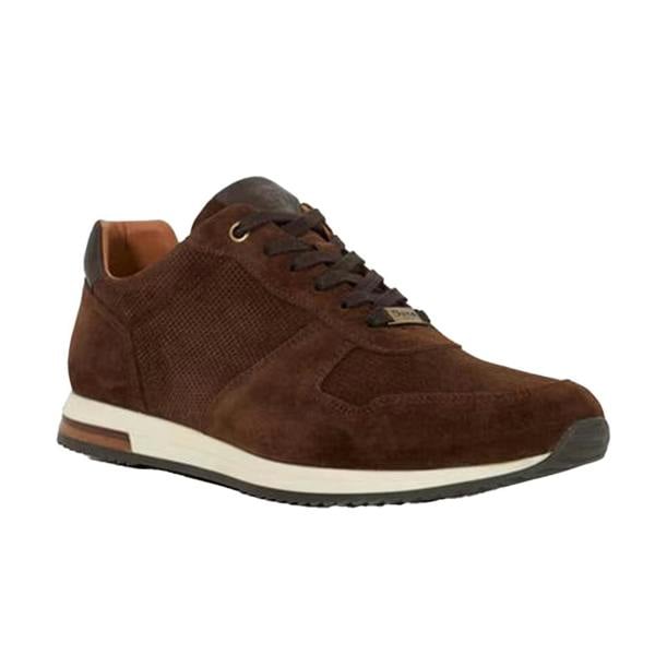 Dune London Mens Trilogy Suede Trainers - Brown - 