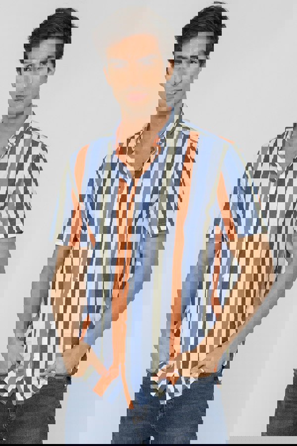 ENORSIA Men's Button Down Short Sleeve Shirt