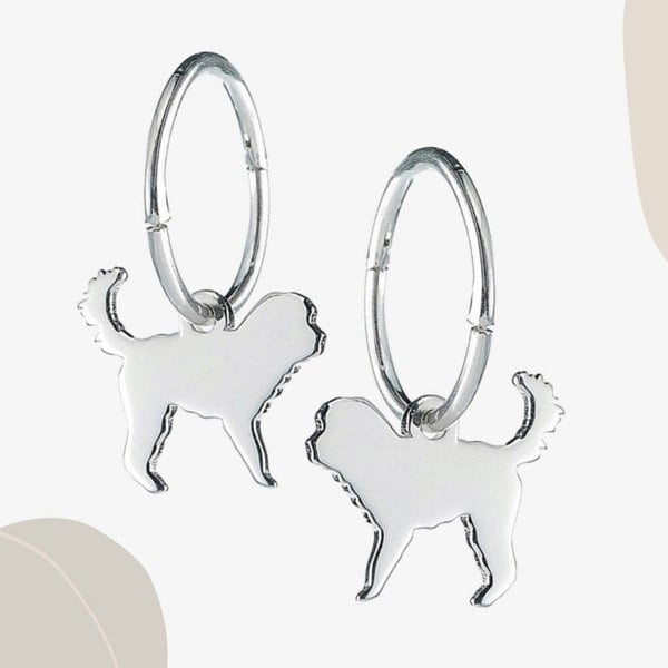 Cockapoo Silhouette Silver Earrings - MYLEE London