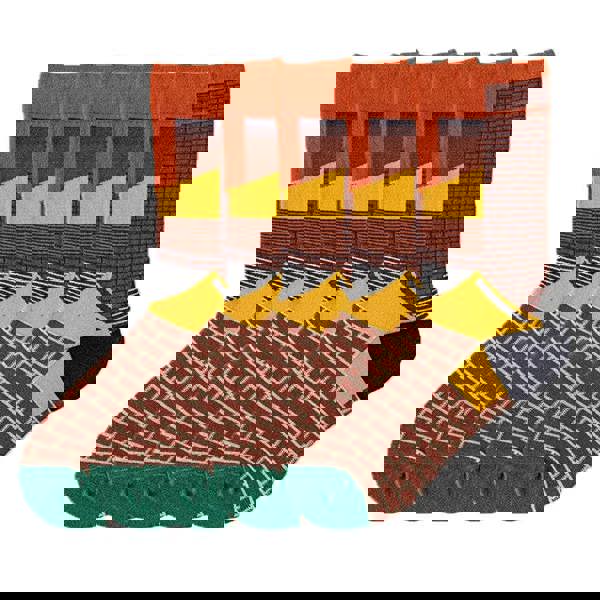 Anyfootwear 5 Pairs Size 5-9 of Fashion Long Sock Cartoon Personalized Creative Nature City Painting For Men Woman Foot Cold Winter Warm Comfortable