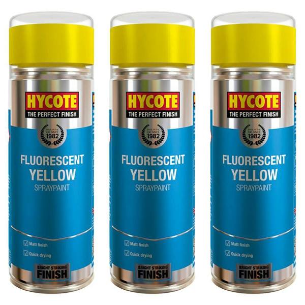 Hycote 3X Hycote Fluorescent Yellow Spray Paint 400ml