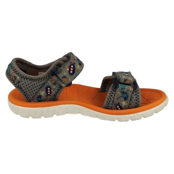 Clarks Childrens Clarks Pattern Detailed Adjustable Sandals Surfing Tide