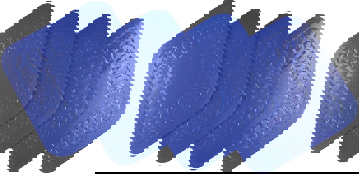 Aidapt Tenura Anti Slip Silicone Rubber Square Coaster Pack of 4 Blue