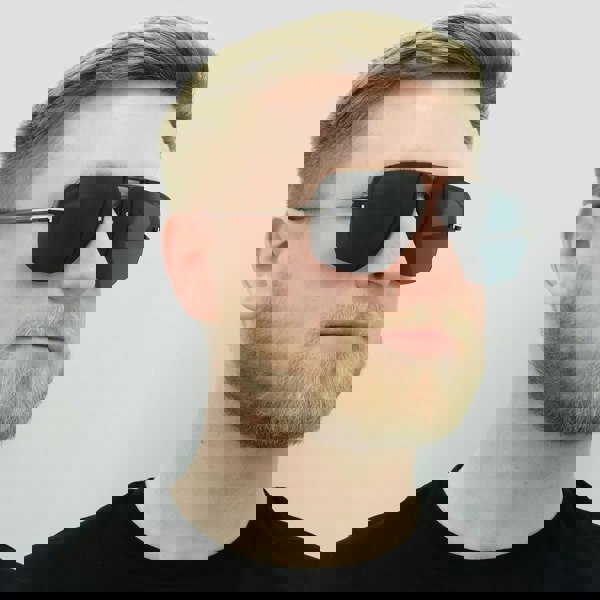 Tom Ford Sunglasses Hugo 02 FT1003 45V Shiny Light Brown Blue Grey