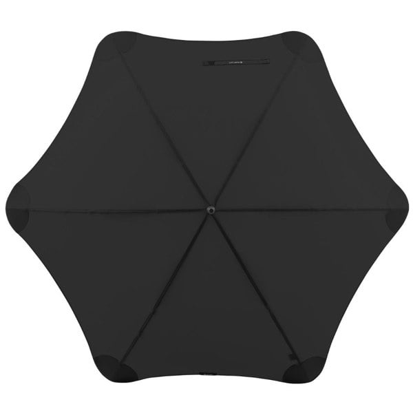 Exec Black Windproof Blunt Umbrella Top Canopy View