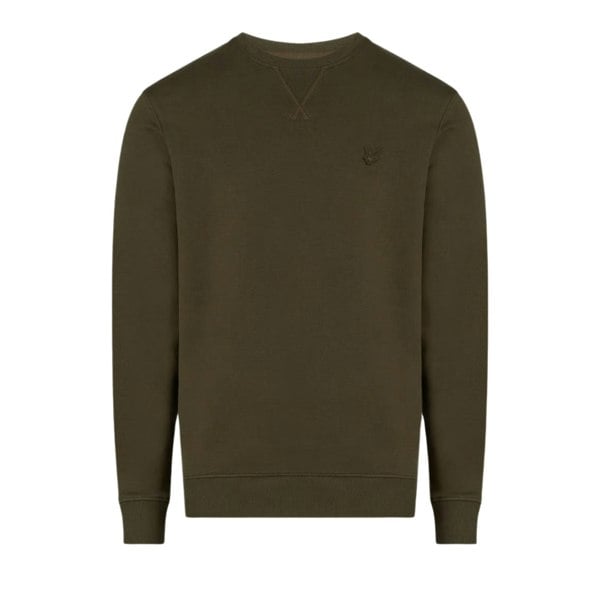 Lyle & Scott Tonal Eagle Form Green Crewneck Jumper S