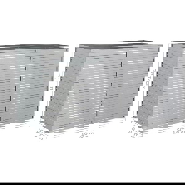 Berkfield Garden Raised Bed 160x80x77 cm Galvanized Steel Silver