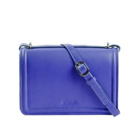 SADDLER "Kate" Leather Flapover Handbag - Dual  Function Strap,  Phone Pocket - RFID Protected - Ultra Violet