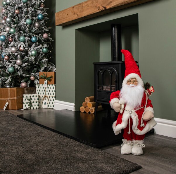Samuel Alexander 45cm Red Standing Large Papa Noel Santa Claus Indoor Decoration