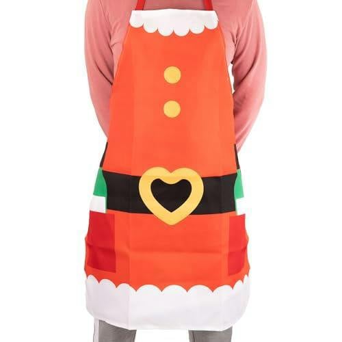 Santa Apron Christmas-Themed Festive Apron for Holiday Cooking, Baking and Party Wear image 7