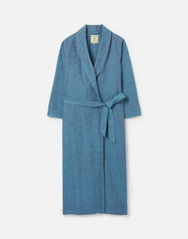 British Boxers Women's Brushed Cotton Dressing Gown – Stornoway Herringbone