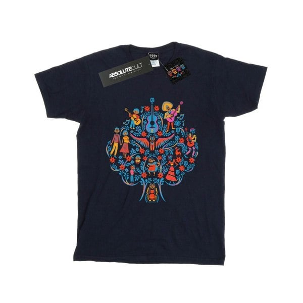 Disney Womens/Ladies Coco Tree Pattern Cotton Boyfriend T-Shirt - Navy Blue